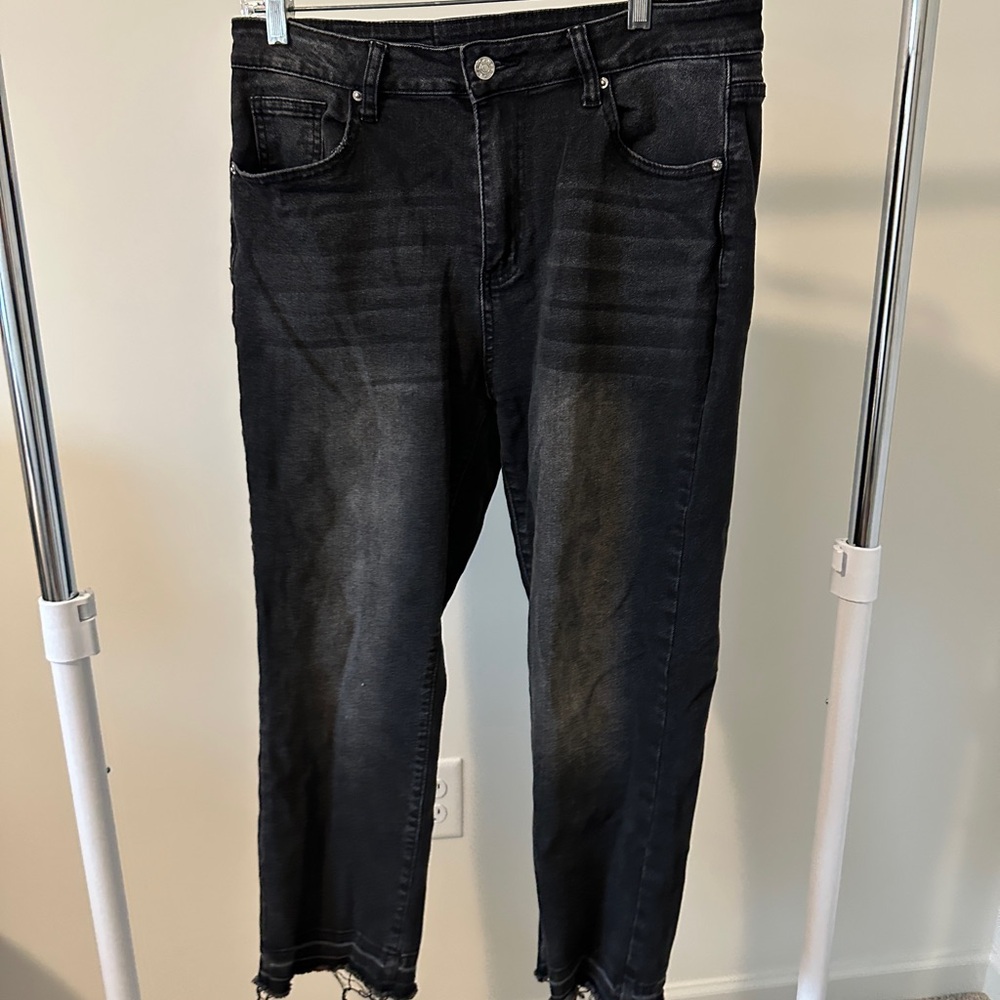 Women's Classic Black Straight Leg Jeans